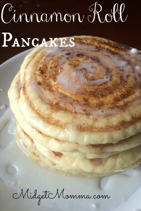 Cinnamon Roll Pancakes With Cream Cheese Glaze. AMAZING Cinnamon Roll Pancakes With Cream Cheese Glaze! PERFECT Breakfast!