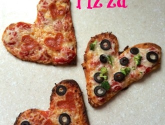 heart shaped pizza