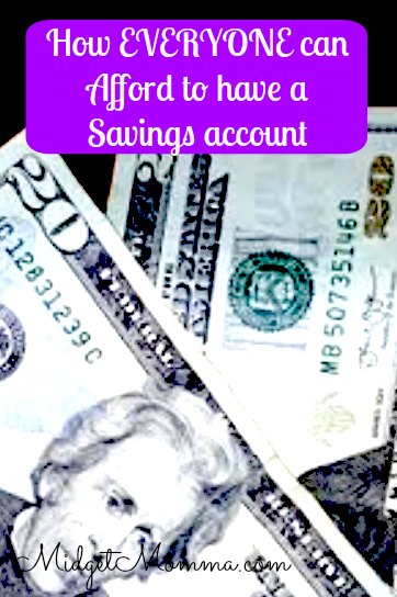 how everyone can afford to have a savings account