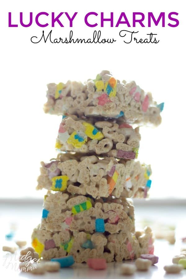 Forget your same old rice crispy treat try out these Lucky Charm Marshmallow Treats. They had a cruncher texture with a sweeter taste.