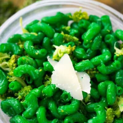 Parmesan Broccoli Green Pasta for St Patrick's Day