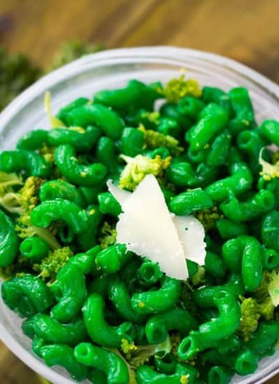 Parmesan Broccoli Green Pasta for St Patrick's Day