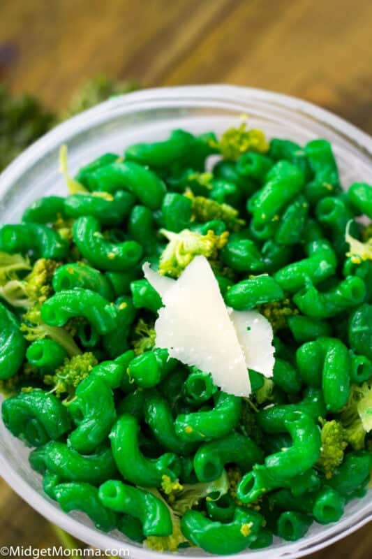 Parmesan Broccoli Green Pasta for St Patrick's Day