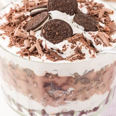 Close up photo Chocolate Trifle Recipe
