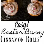 Super cute and east Easter Bunny Cinnamon Rolls - MidgetMomma. - These CinnaBunnies are a great way to turn you ordinary can of cinnamon rolls into something fun and special for Easter.