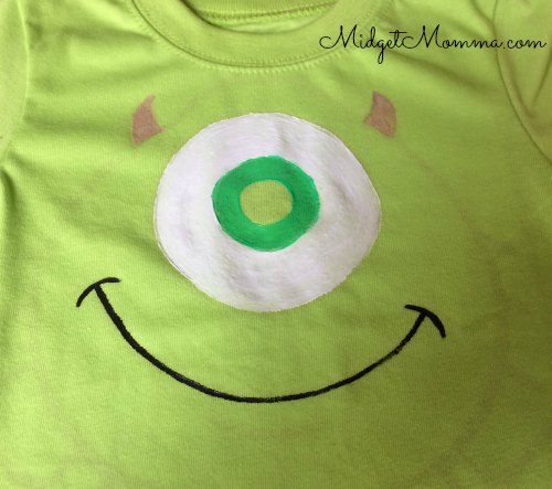 DIY Painted Mike Wazowski Shirt Directions