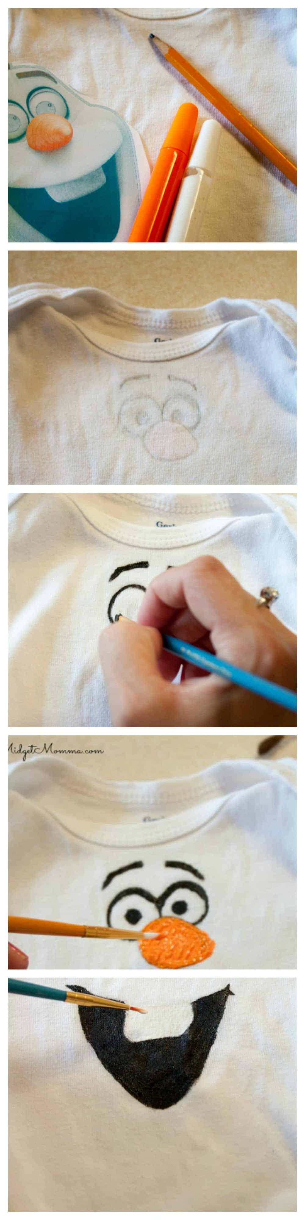 DIY Painted Olaf Shirt