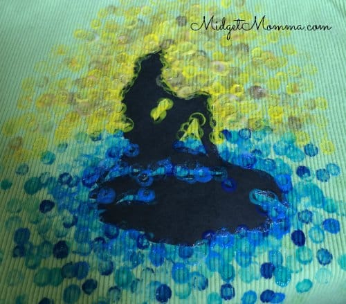 diy little mermaid stencil shirt