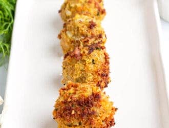 Falafel balls on a platter