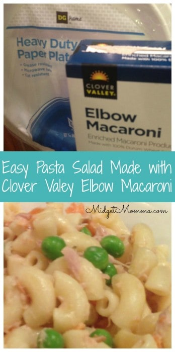 Easy Pasta Salad made with Dollar General Clover Valley Macaroni