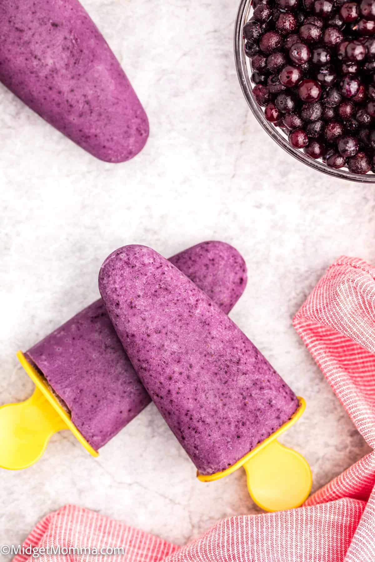 Pineapple Banana Blueberry Yogurt Popsicles