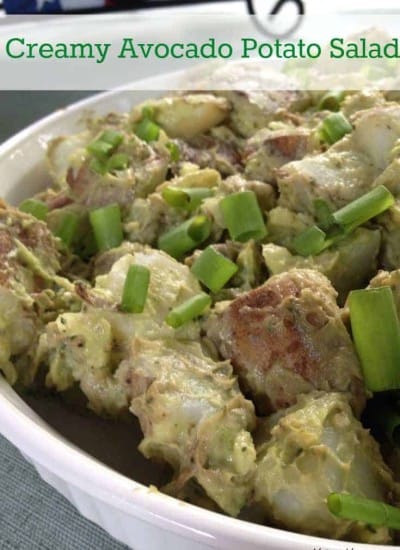 Creamy Avocado Potato Salad. Using cilantro, garlic, onions and cayenne pepper this creamy avocado potato salad is the perfect potato salad recipe