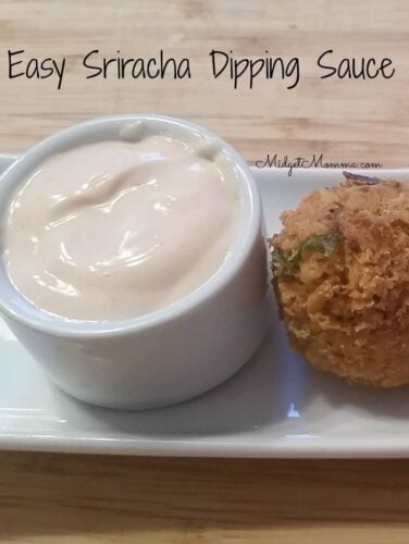 Easy Sriracha Dipping Sauce Recipe. This is easy to make and is an awesome dipping recipe for falafel and many other things.