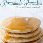 Homemade pancakes are the perfect breakfast. this homemade pancake mix recipe makes the most amazing pancakes ever!