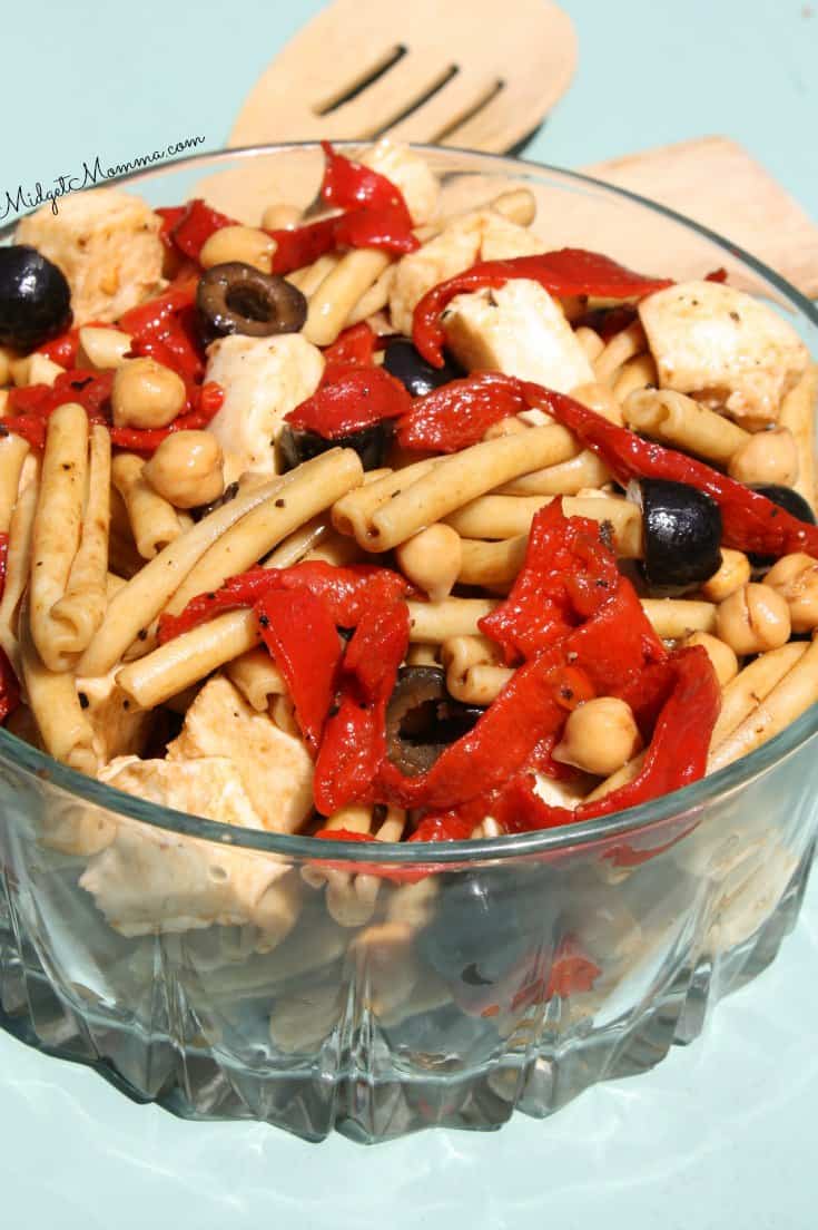 Balsamic Roasted Red Pepper Pasta Salad