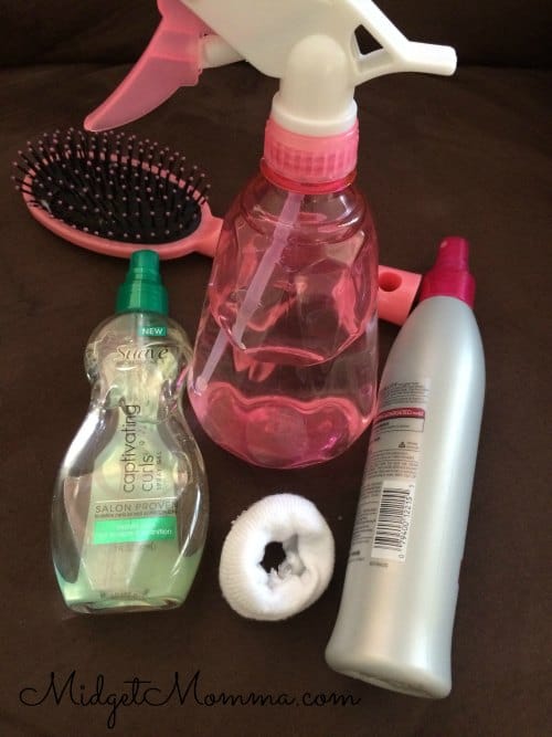 supplies for Bibbidi Bobbidi Boutique Princess Hair Tutorial