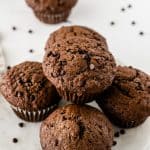 Double Chocolate Banana Muffins