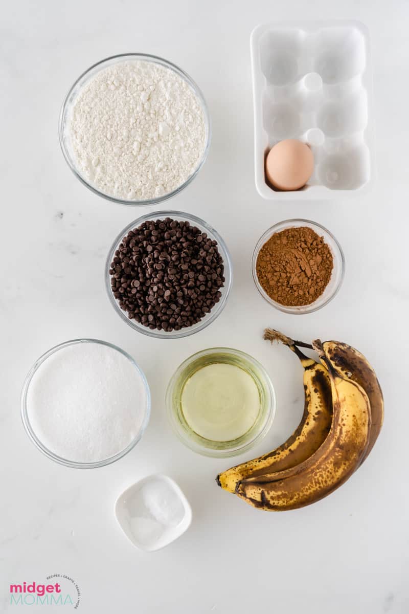 Double Chocolate Banana Muffins ingredients