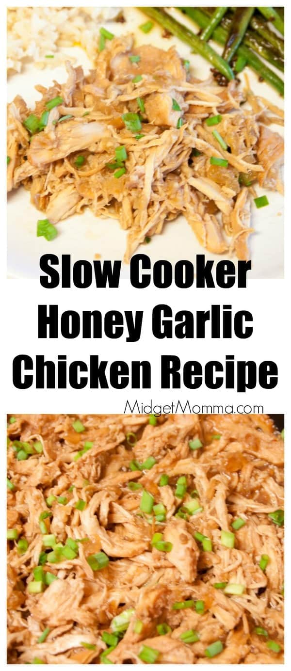 Slow Cooker Honey Garlic Chicken Recipe • MidgetMomma