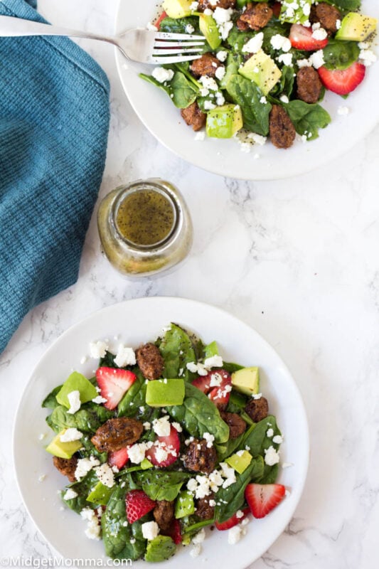 Spinach Strawberry Salad With Homemade Dressing MidgetMomma spinach-strawberry-salad-with-homemade-dressing-midgetmomma