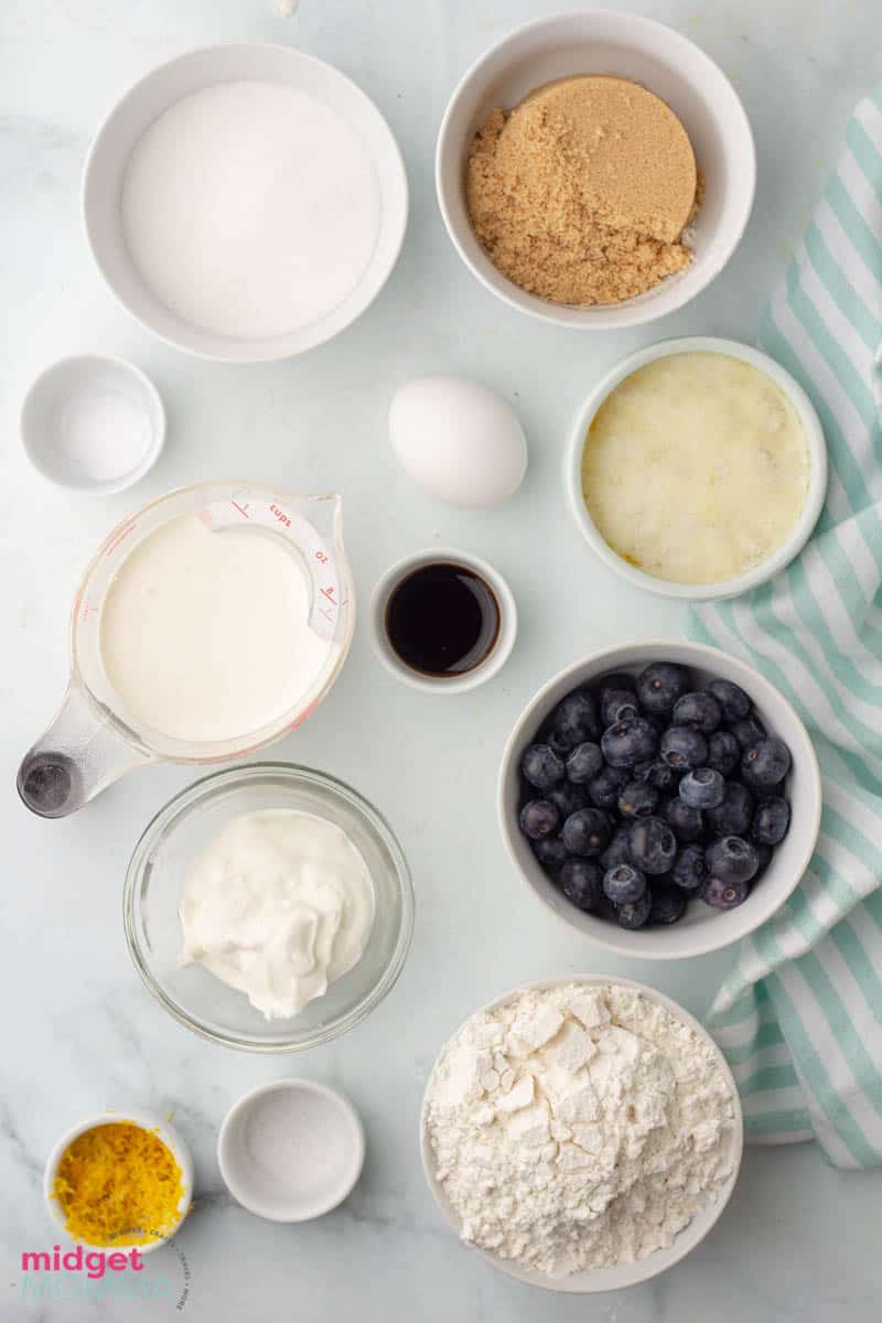 lemon Blueberry cupcakes ingredients