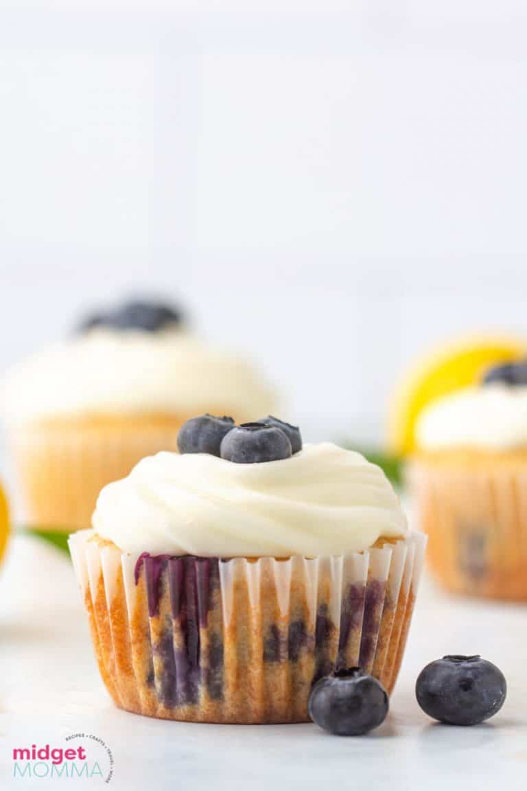 Homemade Blueberry Cupcakes Made With Fresh Blueberries