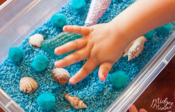 Under The Sea Rice Sensory Bin