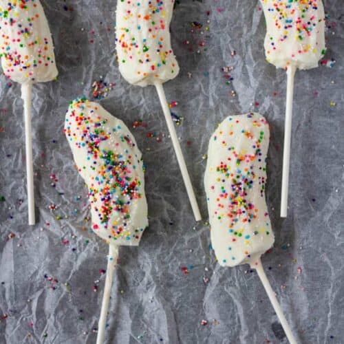 Yogurt Covered Frozen Banana Popsicles