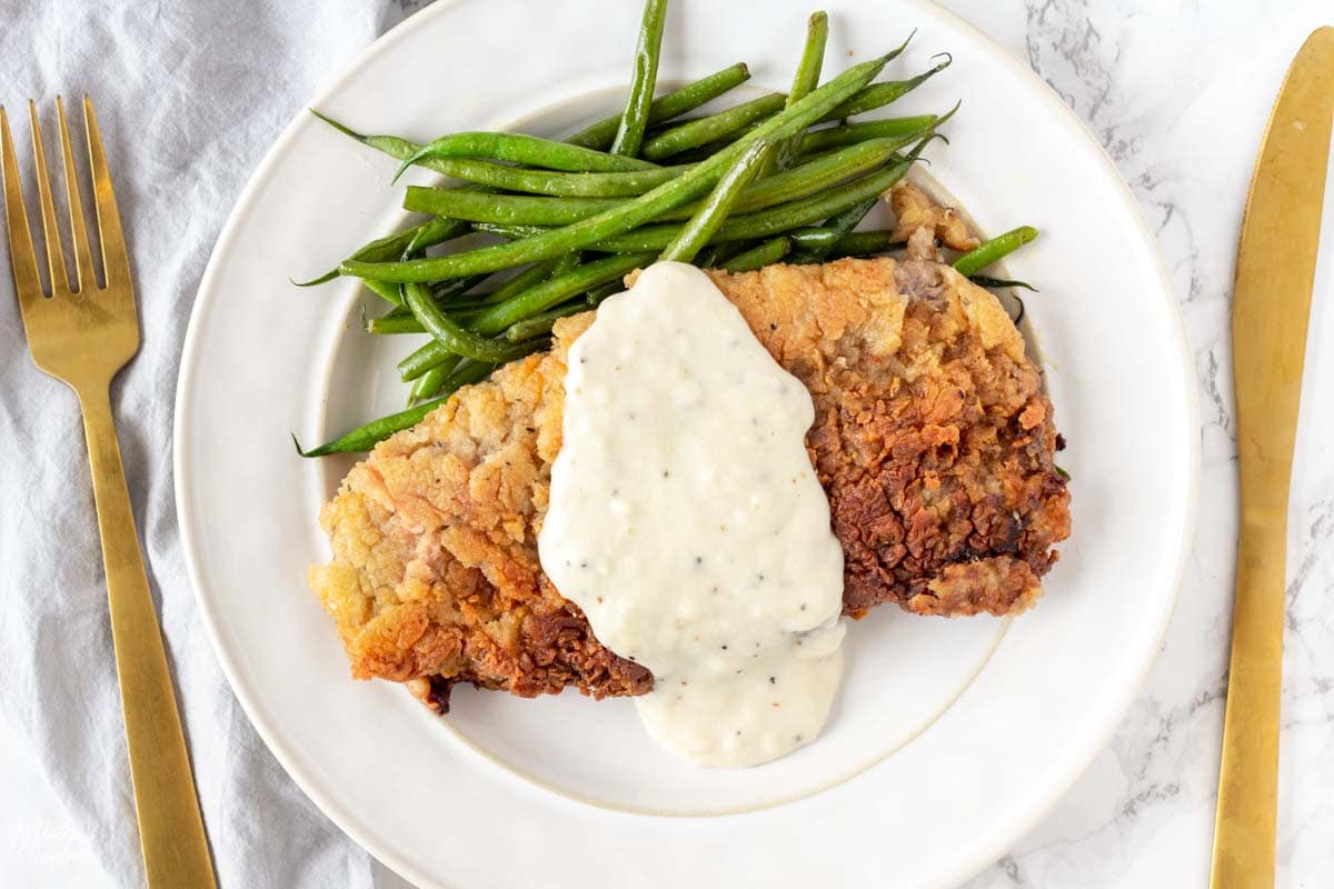 Crunchy chicken fried steak 