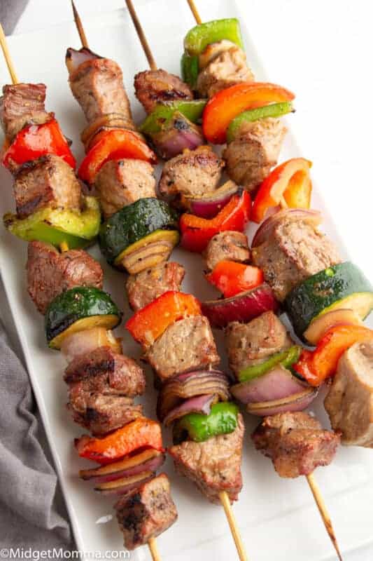 The BEST Grilled Steak Kabobs with homemade Marinade• MidgetMomma