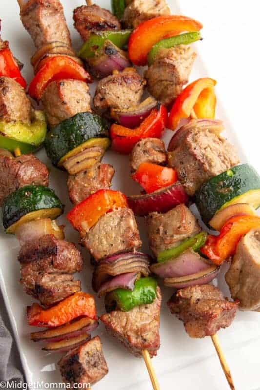 The BEST Grilled Steak Kabobs with homemade Marinade• MidgetMomma
