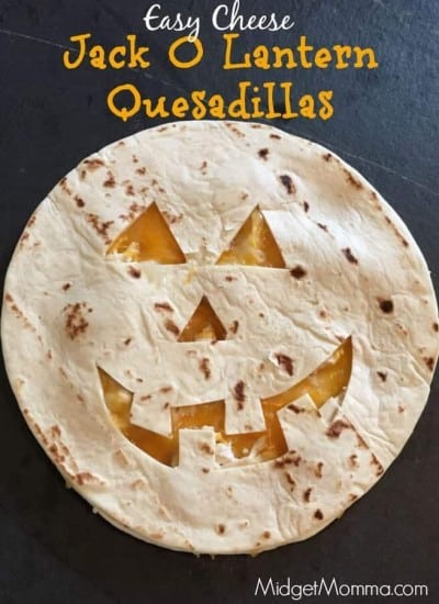 Jack O Lantern Quesadillas are super easy to make! Jack O Lantern Quesadillas take just a few minutes to make too! Kids will love Jack O Lantern Quesadillas