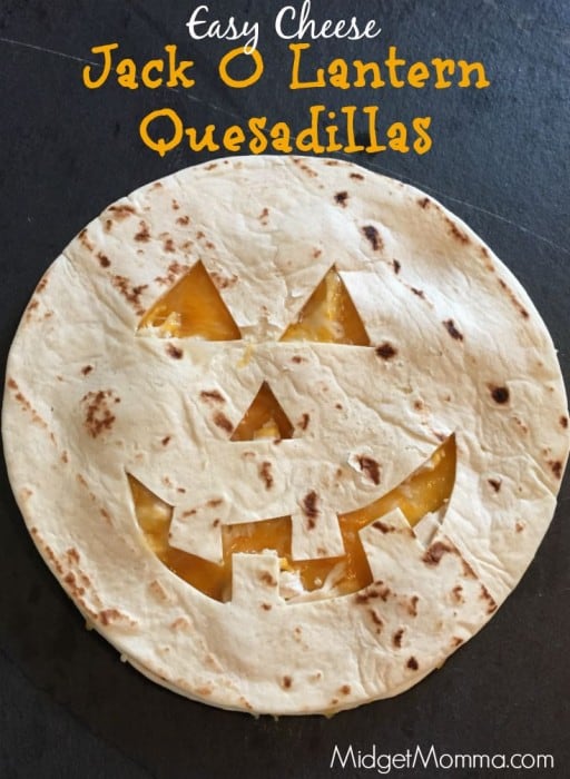 Jack O Lantern Quesadillas Halloween Lunch