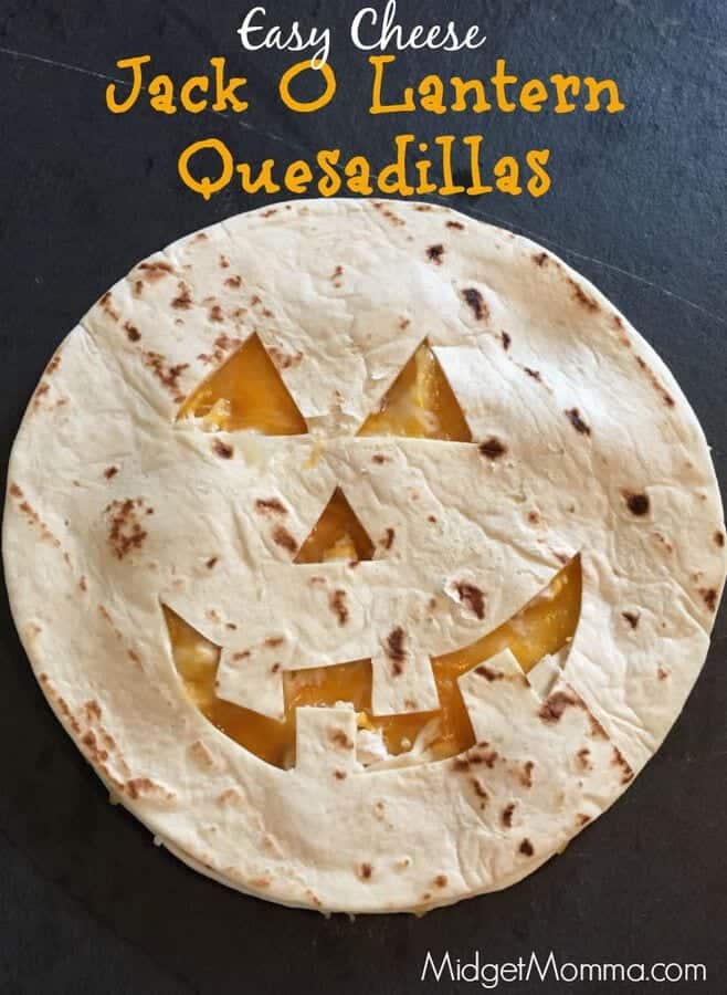 Jack O Lantern Quesadillas Halloween Lunch