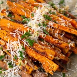 Parmesan Garlic Sweet Potato Fries