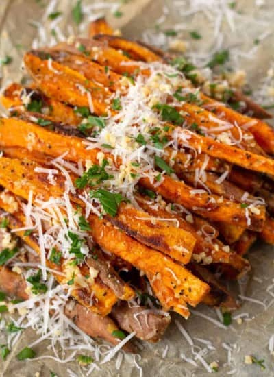 Parmesan Garlic Sweet Potato Fries