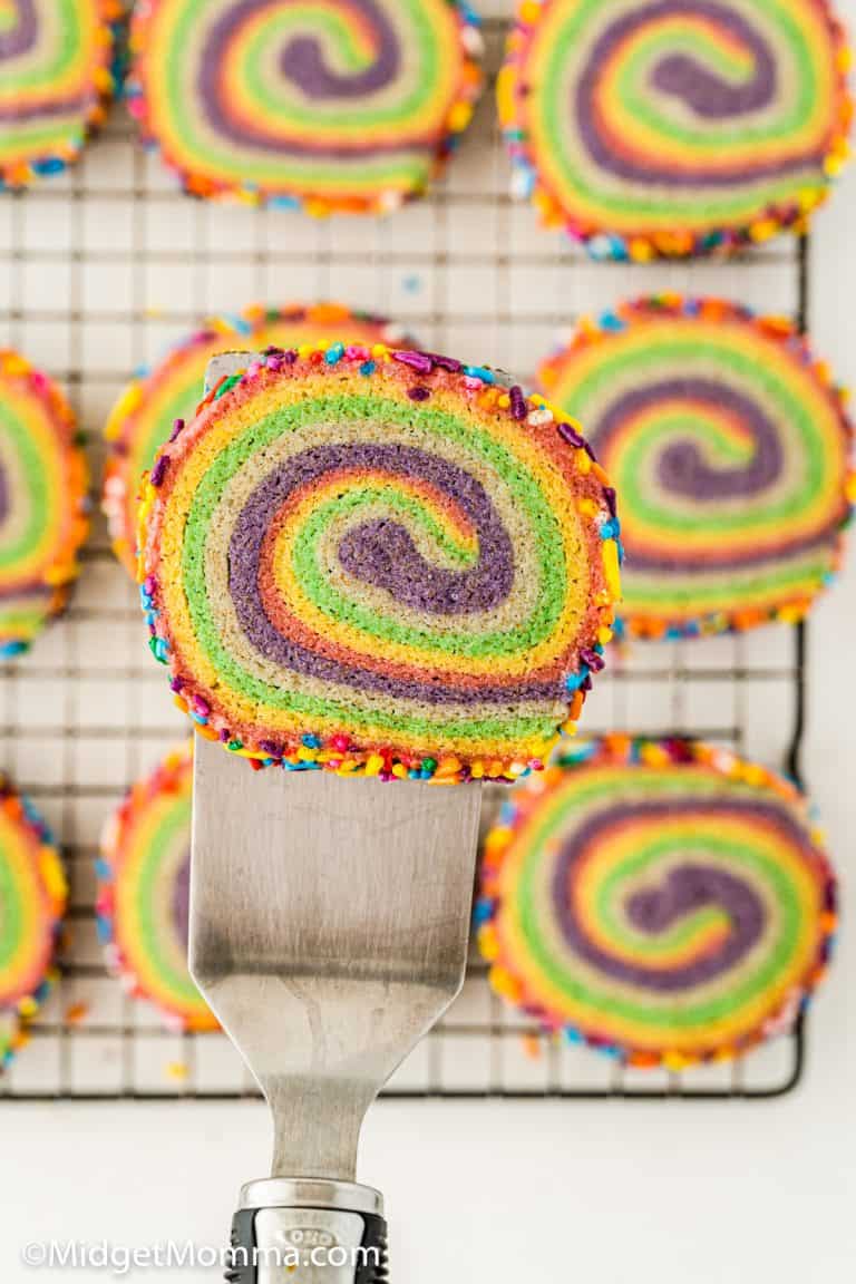 Rainbow Pinwheel Cookies Recipe (Rainbow Swirl Sugar Cookies)