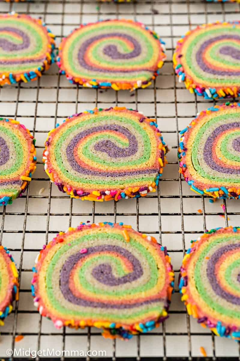 Rainbow Pinwheel Cookies Recipe (Rainbow Swirl Sugar Cookies)