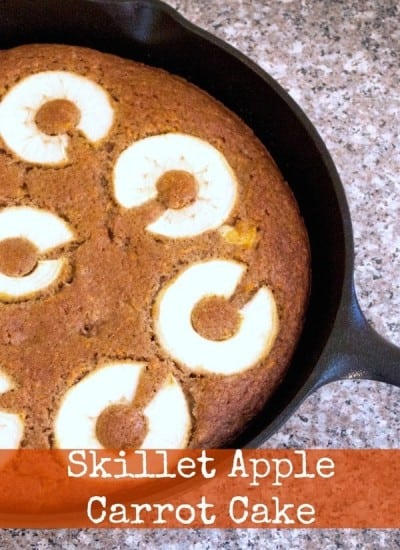 Skillet Apple Carrot Cake. Tasty fall flavors all mixed into one with this Skillet Apple Carrot Cake. Bake it in a skillet or in a baking pan.
