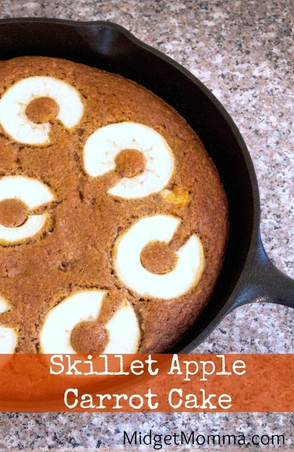 Skillet Apple Carrot Cake. Tasty fall flavors all mixed into one with this Skillet Apple Carrot Cake. Bake it in a skillet or in a baking pan.