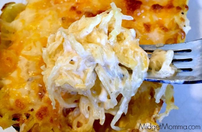 Spaghetti Squash Au Gratin. Easy to make meal that is filled with veggies. Spaghetti Squash Au Gratin is the perfect meal for anytime! Low carbs!!