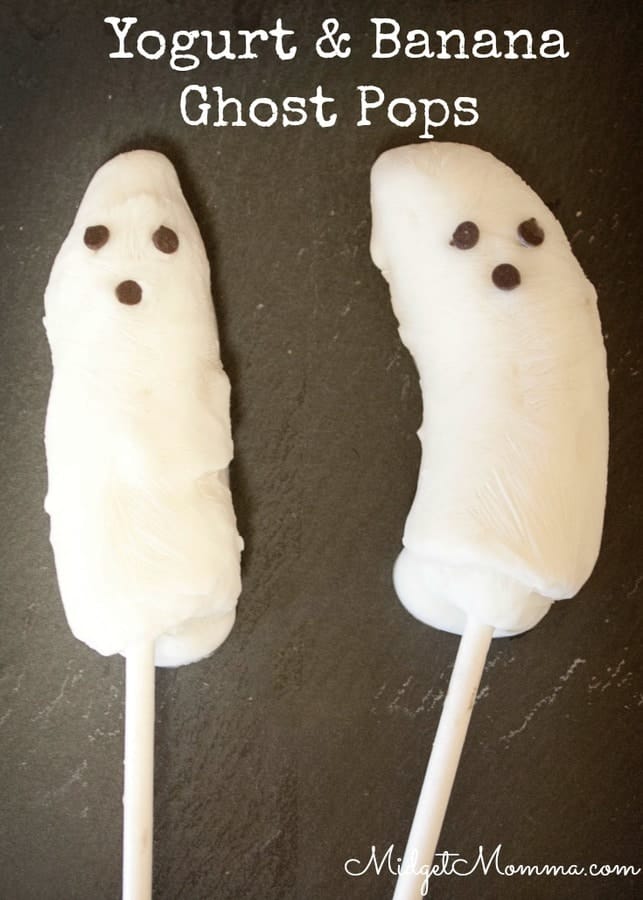 Yogurt Banana Ghost Pops. These Yogurt Banana Ghost Pops are a healthy treat for the kids and made to look like ghosts they are super cute too.