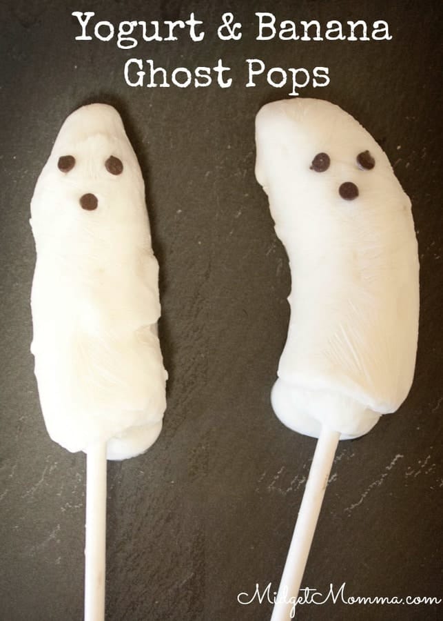 Yogurt Banana Ghost Pops Healthy Halloween Snack