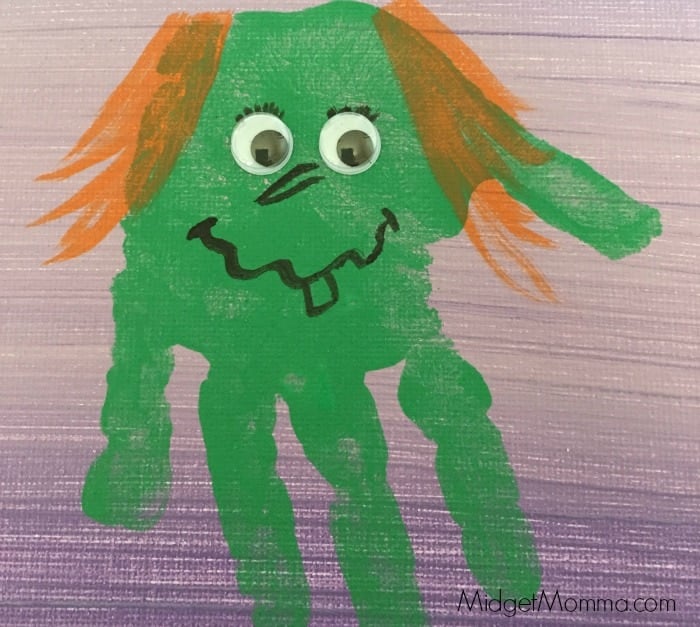 Halloween Witch Kids Hand Print Art