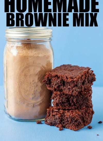 homemade brownie mix in a mason jar