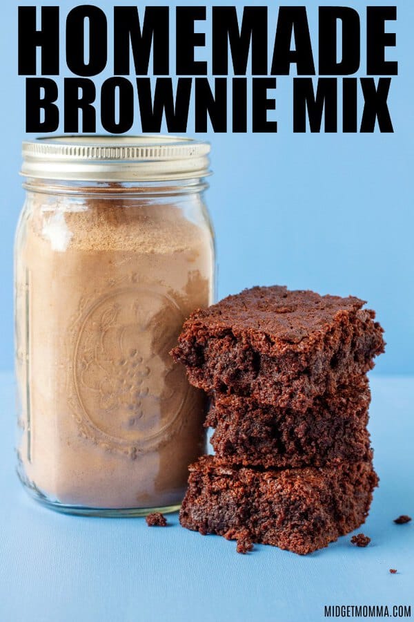 homemade brownie mix in a mason jar
