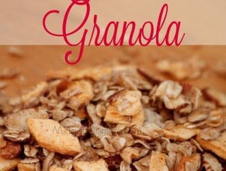 Apple Pie Granola is a great way to start your morning. Prep ahead of time for an easy go to breakfast with this Apple Pie Granola.