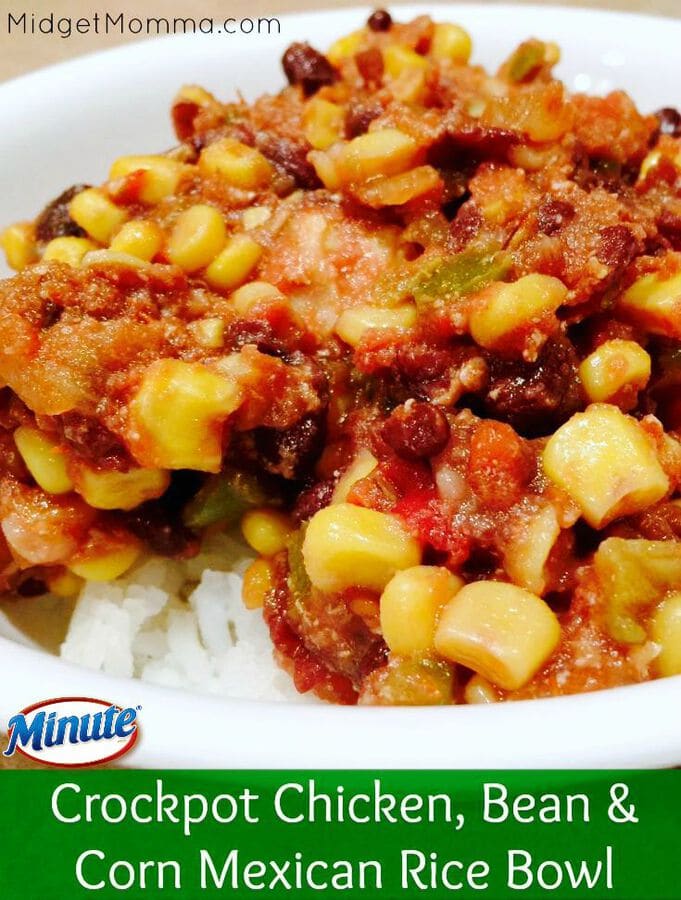 Crockpot Mexican Chicken Rice Bowl (Freezer Meal)
