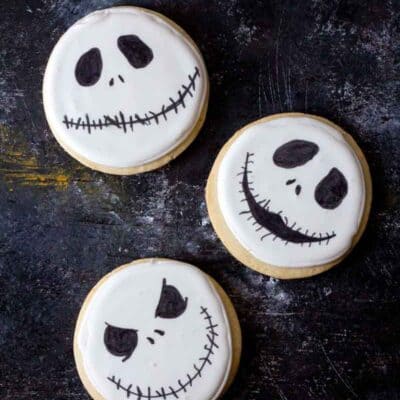 Jack Skellington Homemade Halloween Sugar Cookies