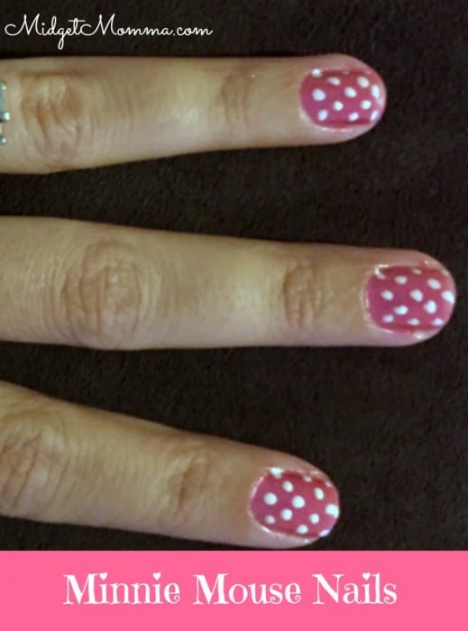 Minnie mouse nails